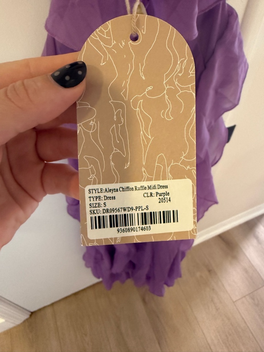 Meshki Aleyna Lavender Halter Ruffle Maxi Dress - Picture 6 of 7